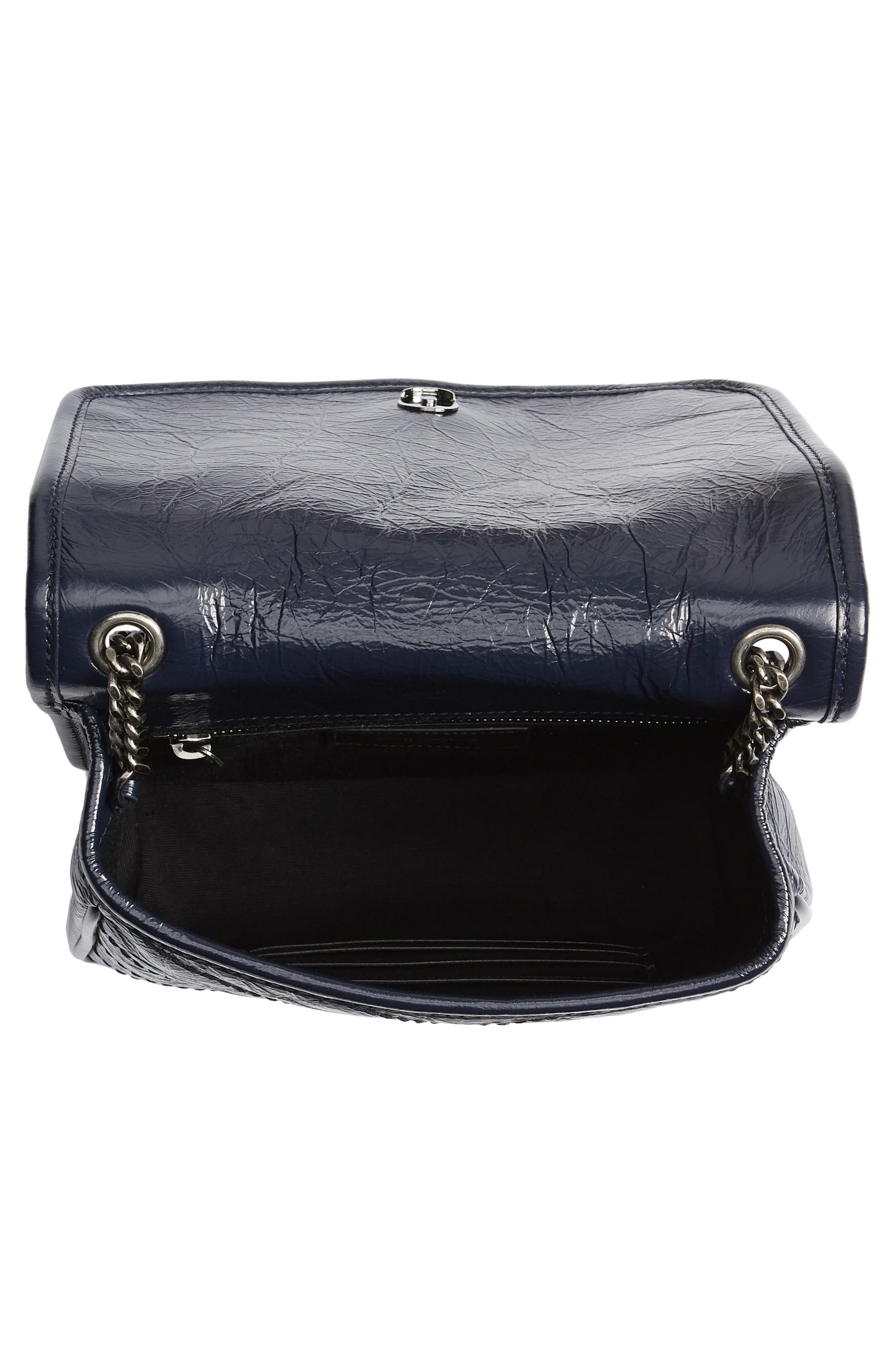 Niki Leather Crossbody Bag, Alternate, color, MARINE