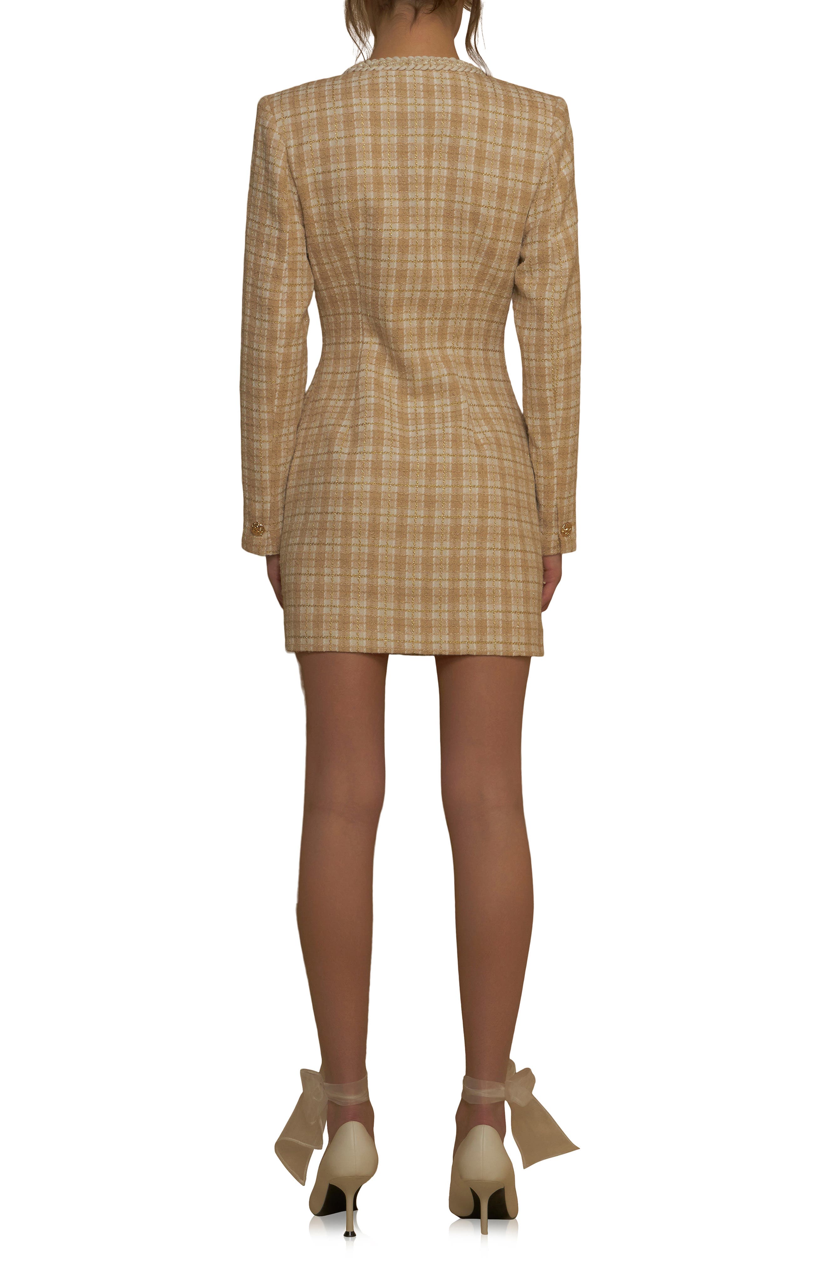 Premium Plaid Tweed Minidress - image 2