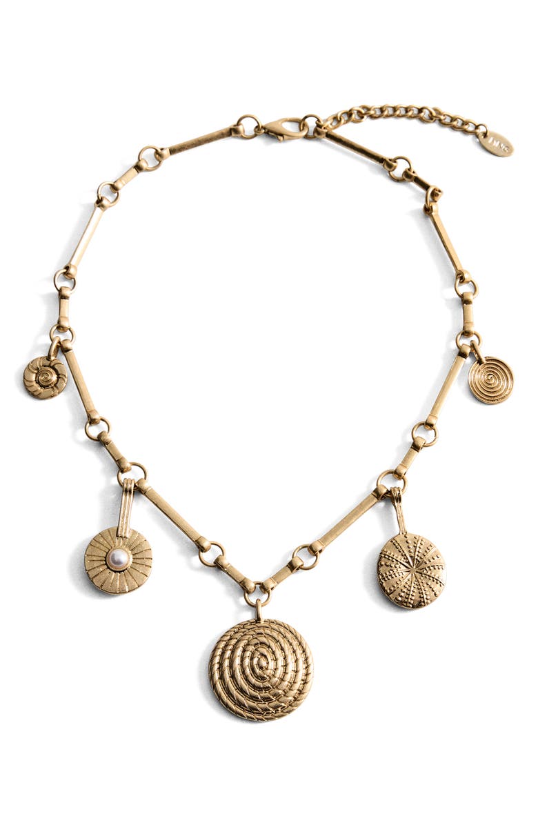 MANGO Mixed Charm Necklace, Main, color,