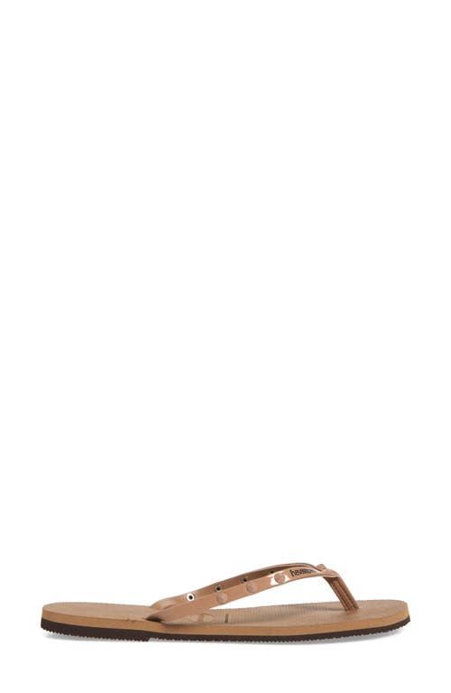 Havaianas You Spikes Flip Flop In Gold