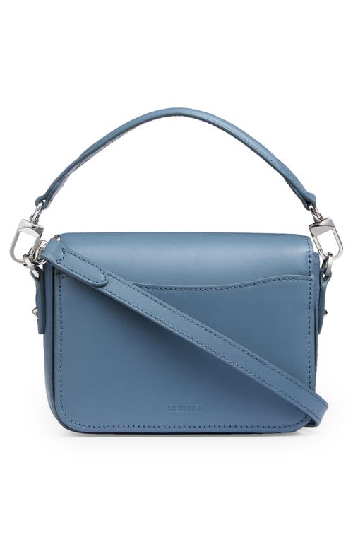 Lk Bennett Frankie Core Leather Crossbody Bag In Smoke Blue