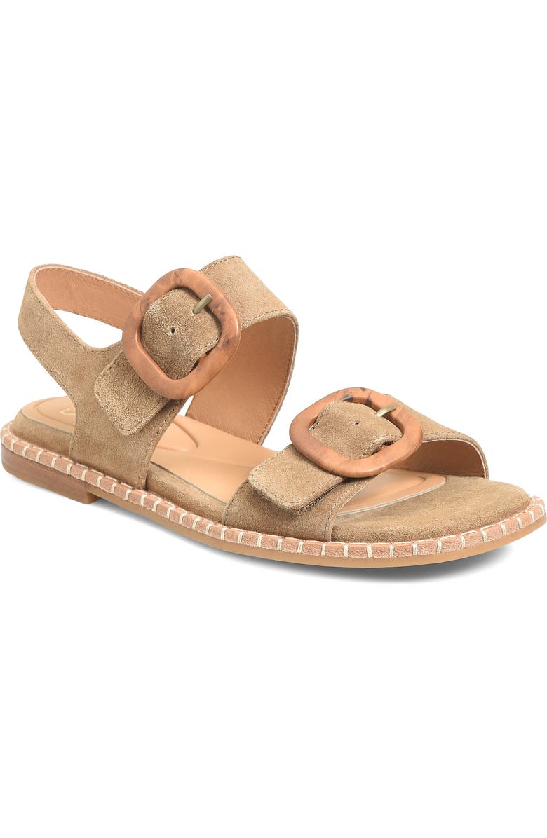 Söfft Napa Slingback Sandal, Main, color, Oak Brown