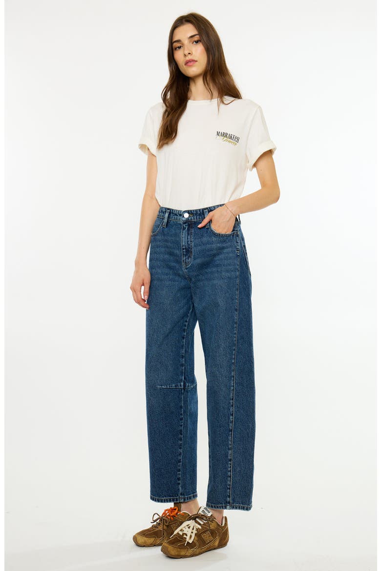 Naya Essentials Low Slung Horseshoe Jeans, Alternate, color, Dark Wash
