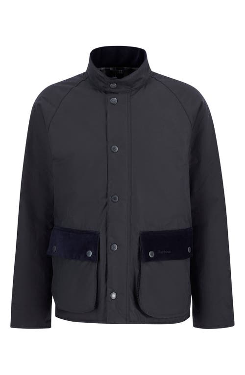 Barbour Cordhill Waxed Cotton Jacket In Blue