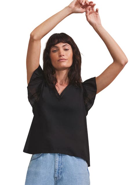 Cotton Frill Sleeve Top