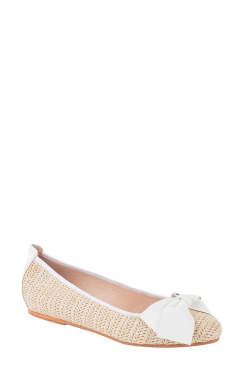 St. Tropez Bow Raffia Flat (Women)