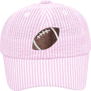 Bits & Bows Football Twill Bow Baseball Hat