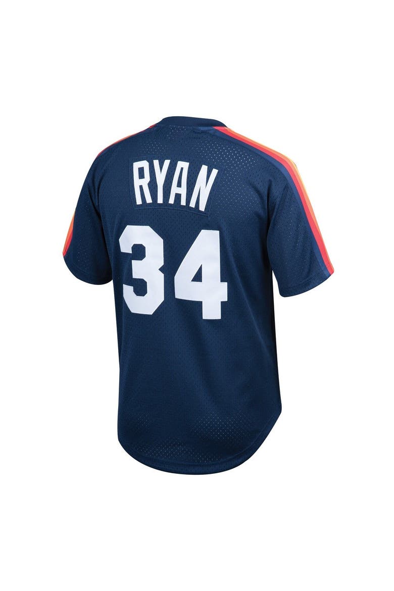 Youth Mitchell & Ness Nolan Ryan Navy Houston Astros Cooperstown Collection Mesh Batting Practice Jersey, Alternate, color, Navy