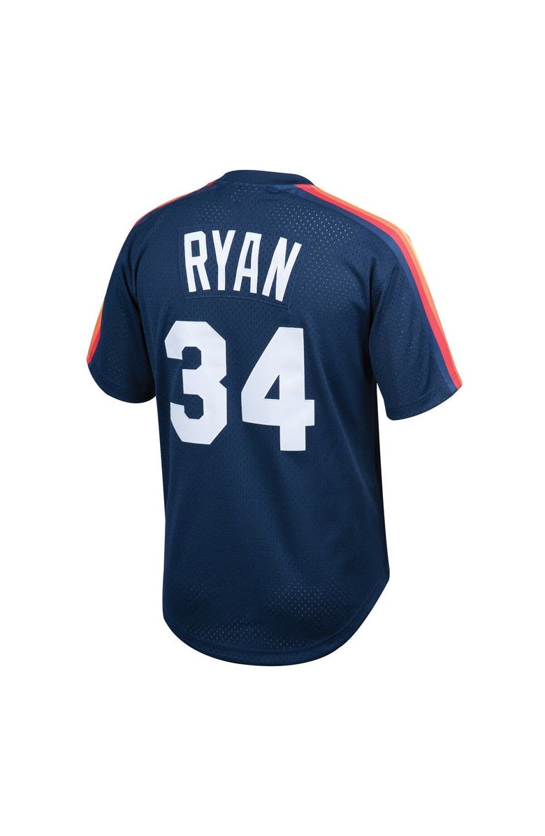 Mitchell & Ness Youth Mitchell & Ness Nolan Ryan Navy Houston Astros Cooperstown Collection Mesh Batting Practice Jersey, Alternate, color, 
