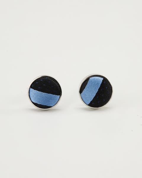Skyline Striped Silk Cufflinks