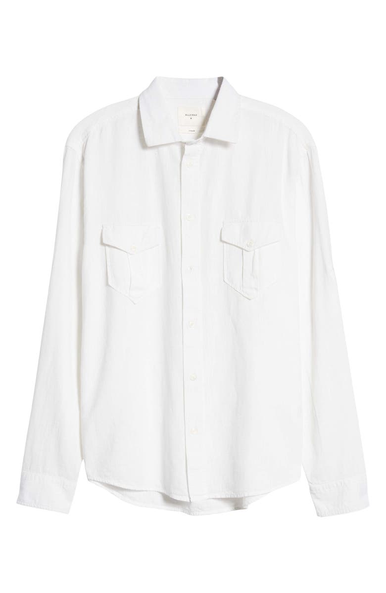 Billy Reid Westmoreland Scout Standard Fit Cotton & Linen Button-Up Shirt, Alternate, color, 