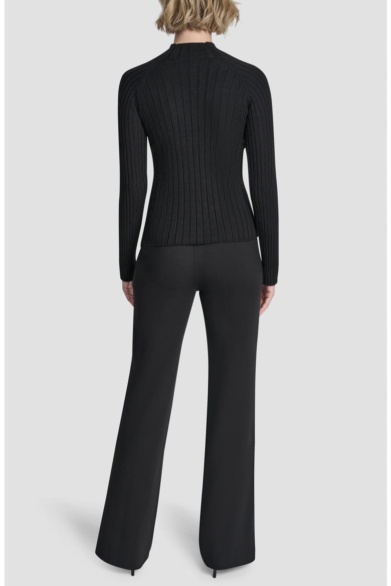 Cord Detail Rib Sweater, Alternate, color, BLACK