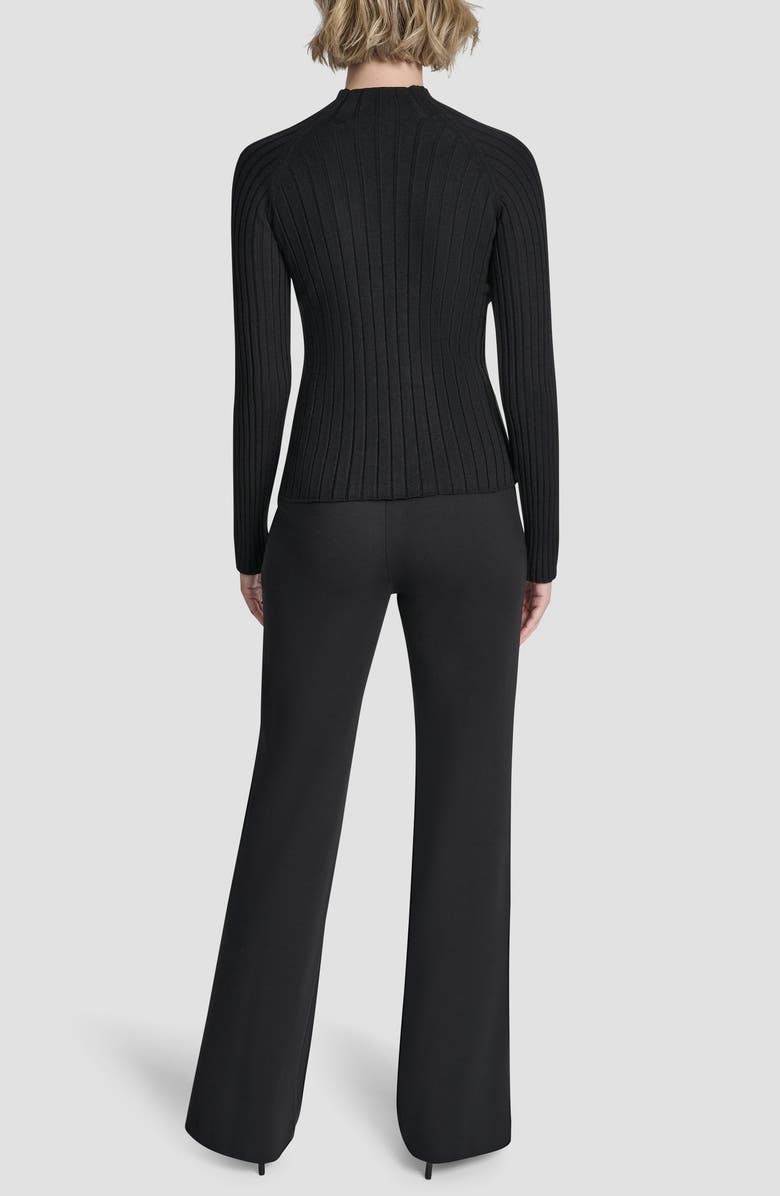 DKNY Cord Detail Rib Sweater, Alternate, color, Black