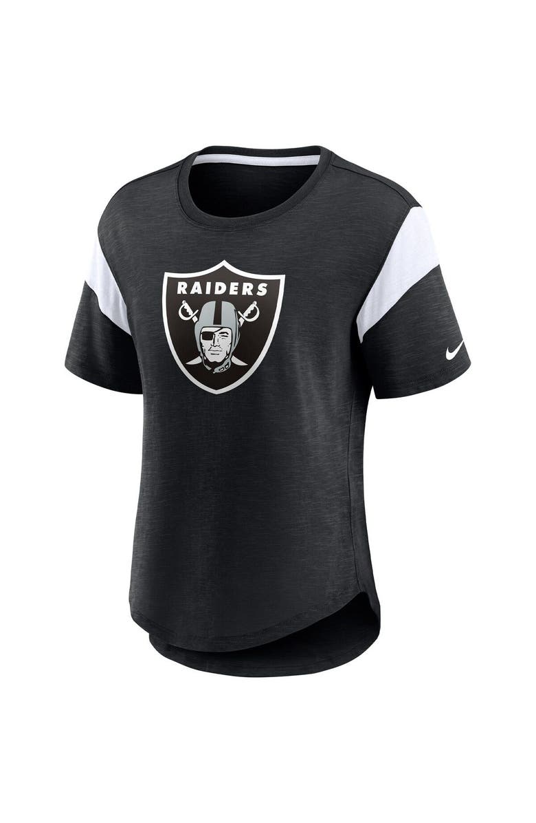 Nike Women's Nike Heather Black Las Vegas Raiders Primary Logo Fashion Top, Alternate, color, Heather Black