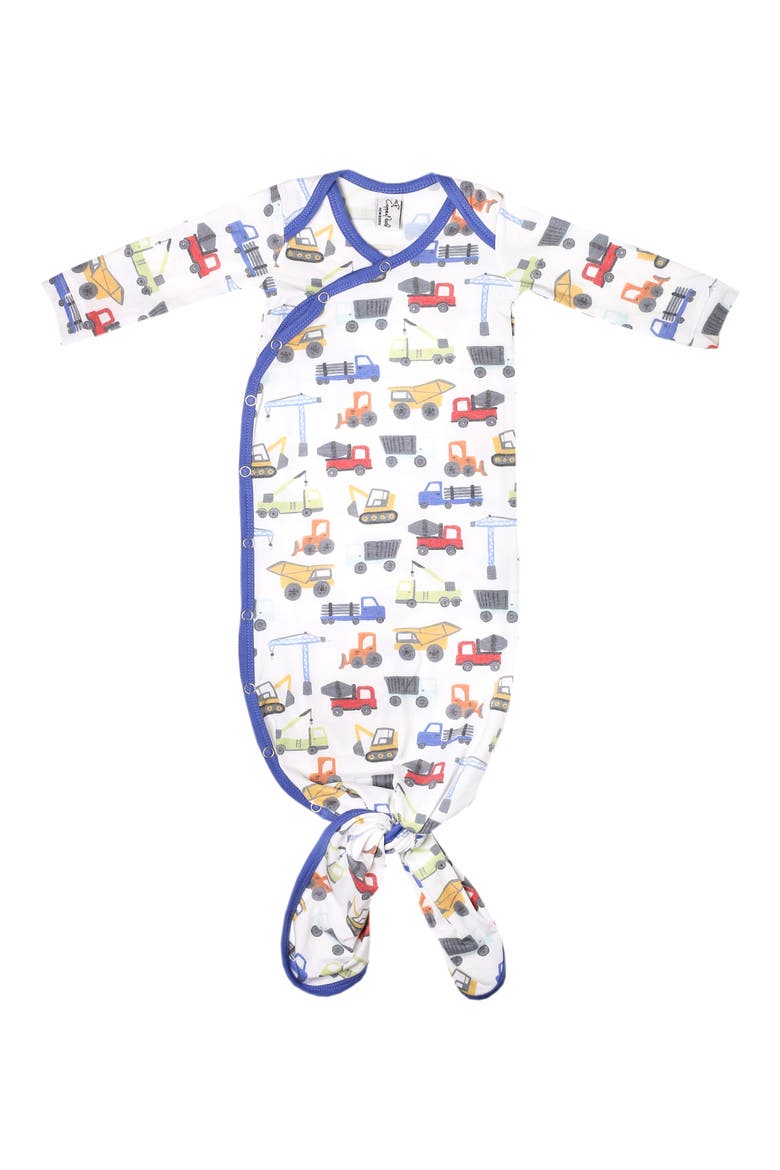 Newborn Knotted Gown, Main, color, DIESEL