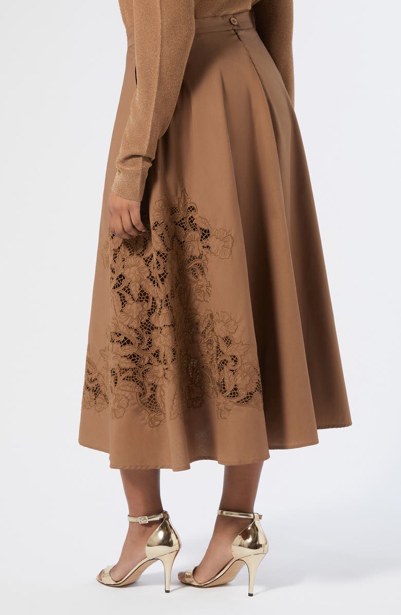 Marina Rinaldi Cremona Midi Skirt, Alternate, color, Hazelnut Brown