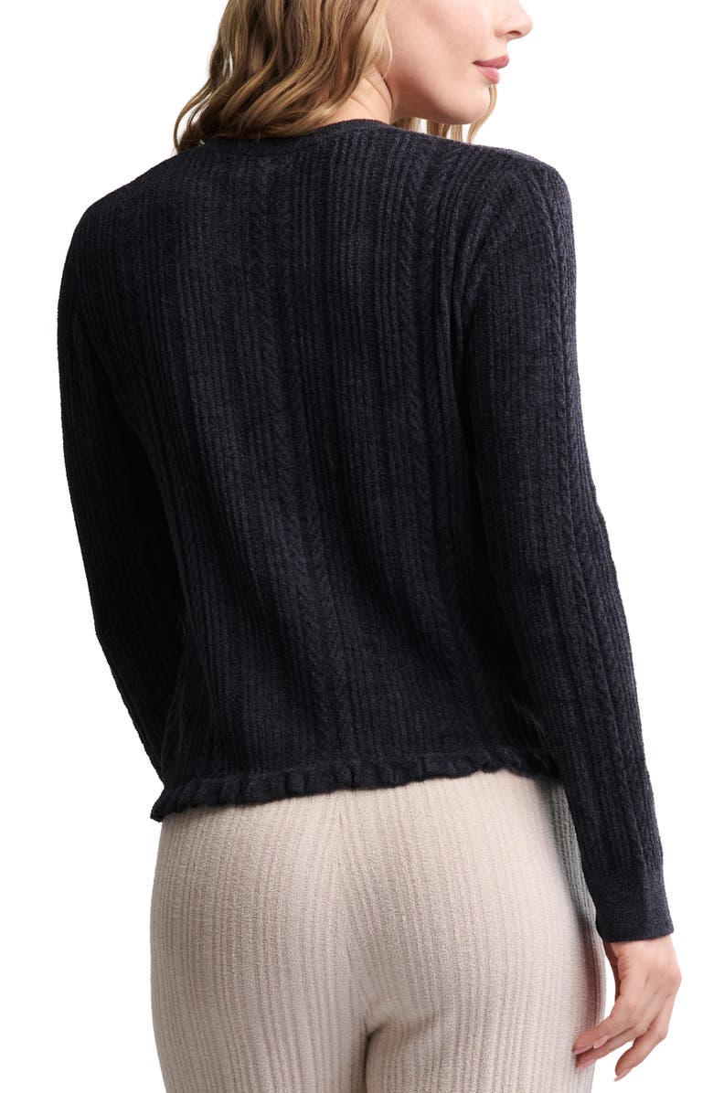 Barefoot Dreams<sup>®</sup> CozyChic Lite<sup>®</sup> Cable Knit Cardigan, Alternate, color, Black