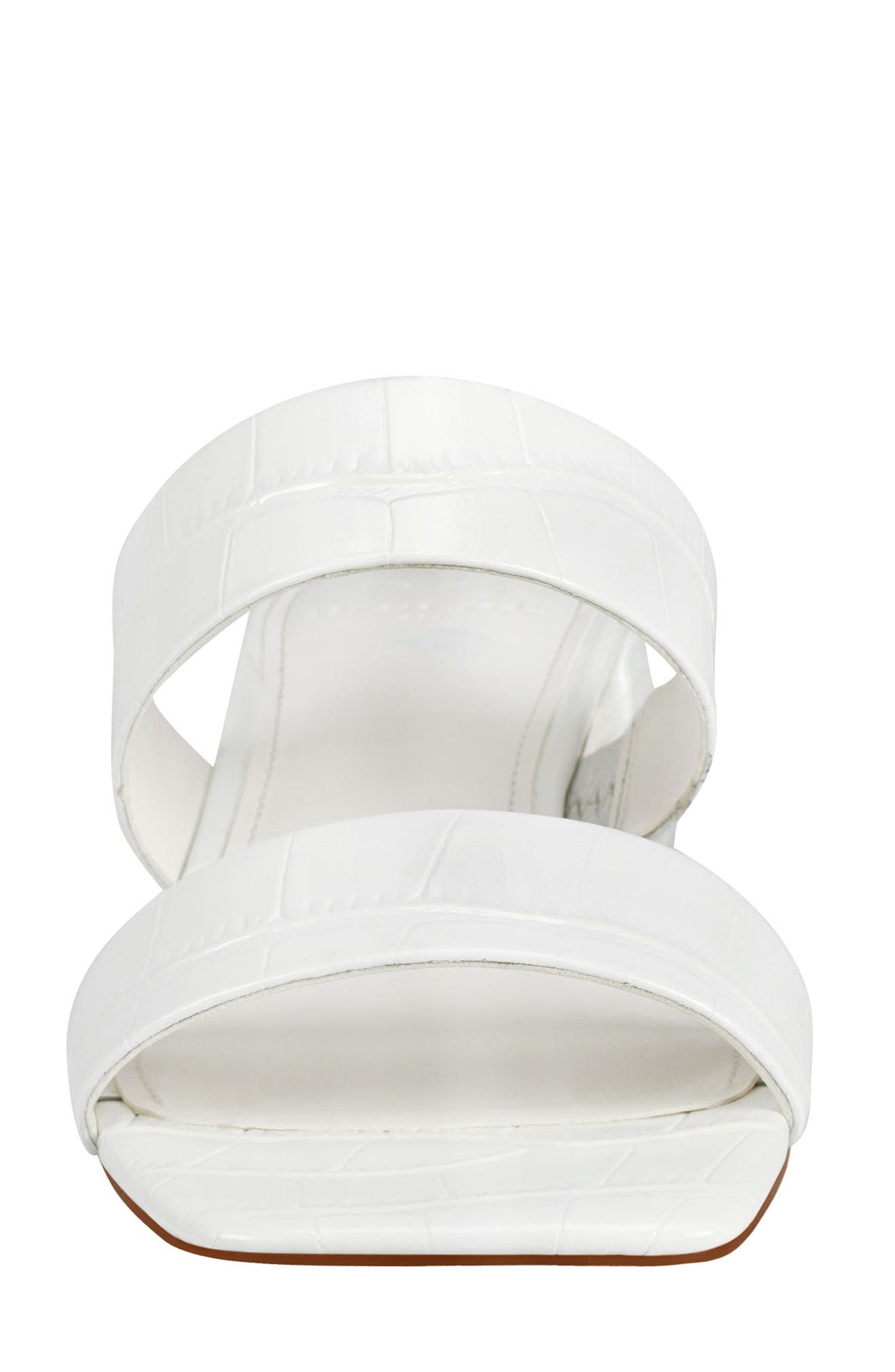 Pat Slide Sandal, Alternate, color, WHITE LEATHER