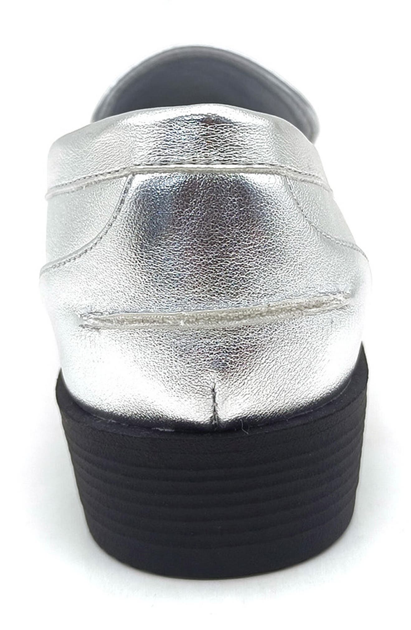 Fern Patent Loafer, Alternate, color, SILVER