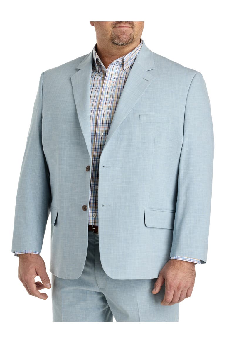 Big & Tall Cross Hatch Jacket-Relaxer Suit Jacket, Main, color, BLUE