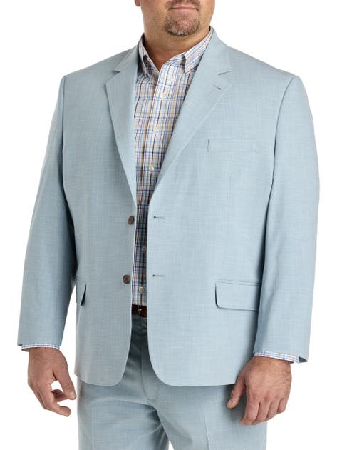 Big & Tall Cross Hatch Jacket-Relaxer Suit Jacket
