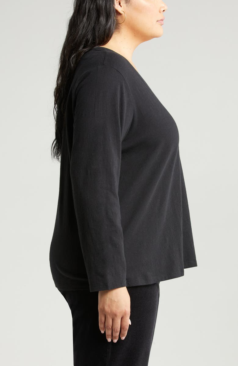 Eileen Fisher Easy V-Neck Organic Cotton Top, Alternate, color, 