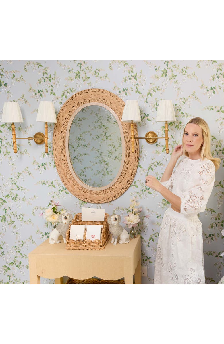 Mrs. Alice Wooden Rechargeable Double Wall Light, Alternate, color, Neutral