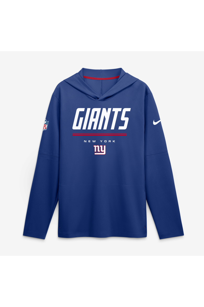 Men's Nike Royal New York Giants Sideline Game On Lightweight Long Sleeve Hooded Dri-FIT Top, Main, color, Royal