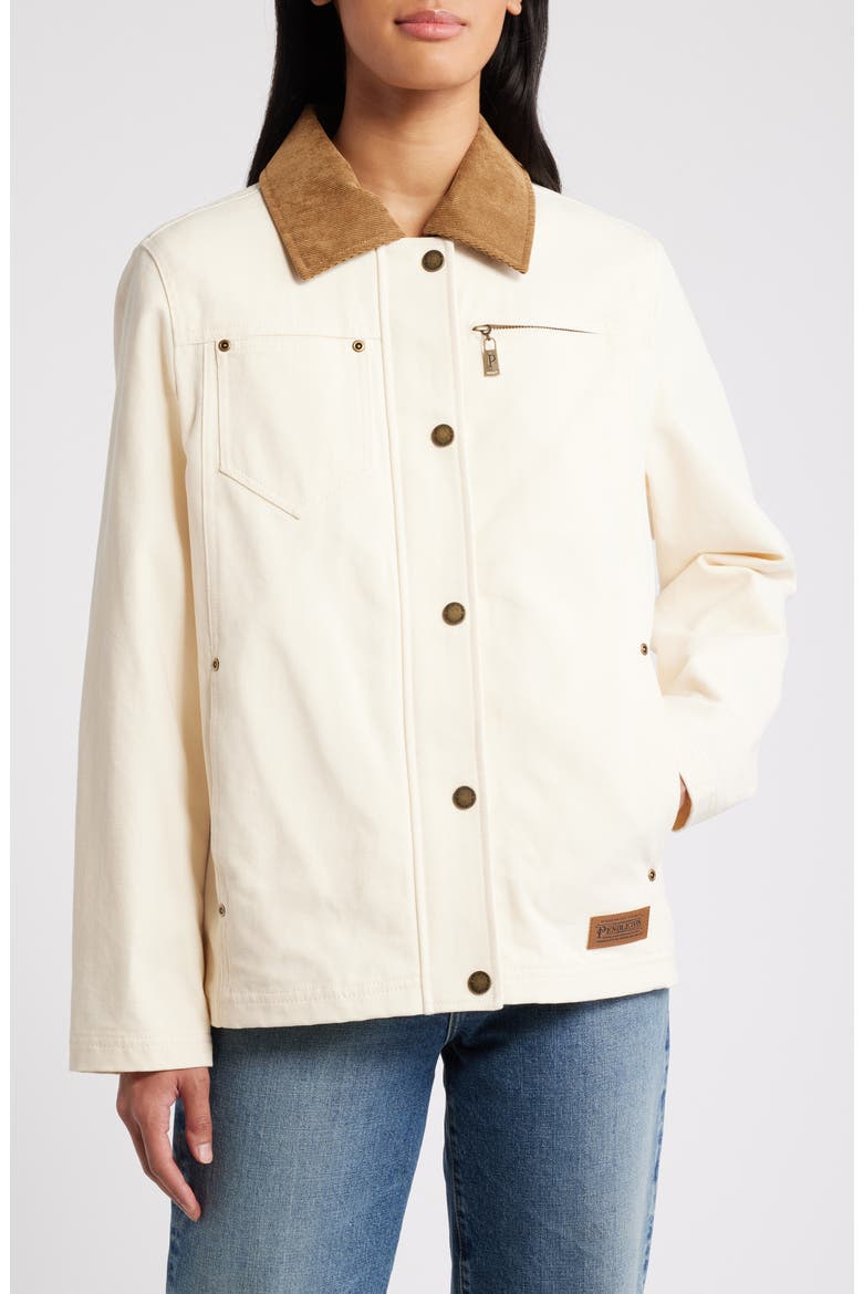 Hazel Canvas Jacket, Main, color, BONE
