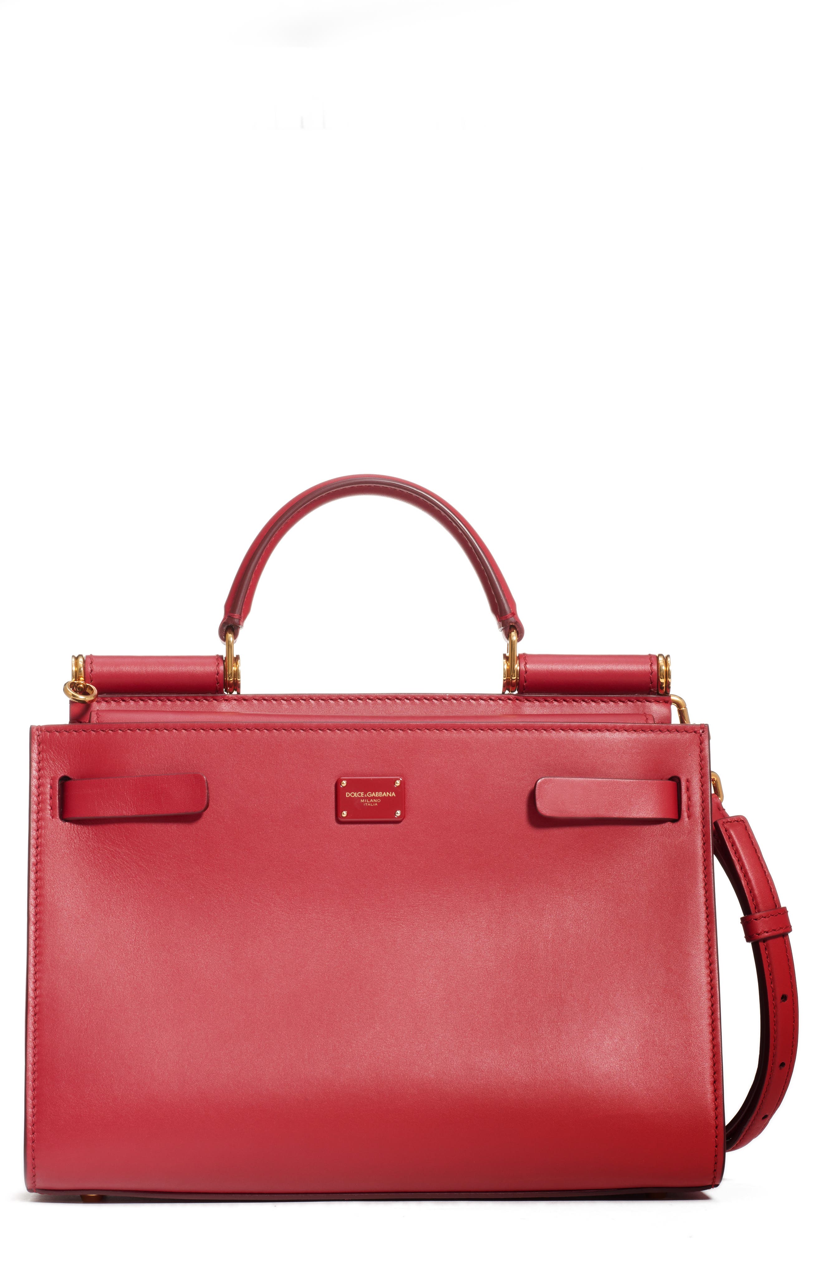 Dolce&Gabbana Sicily 62 Leather Satchel, Main, color, 