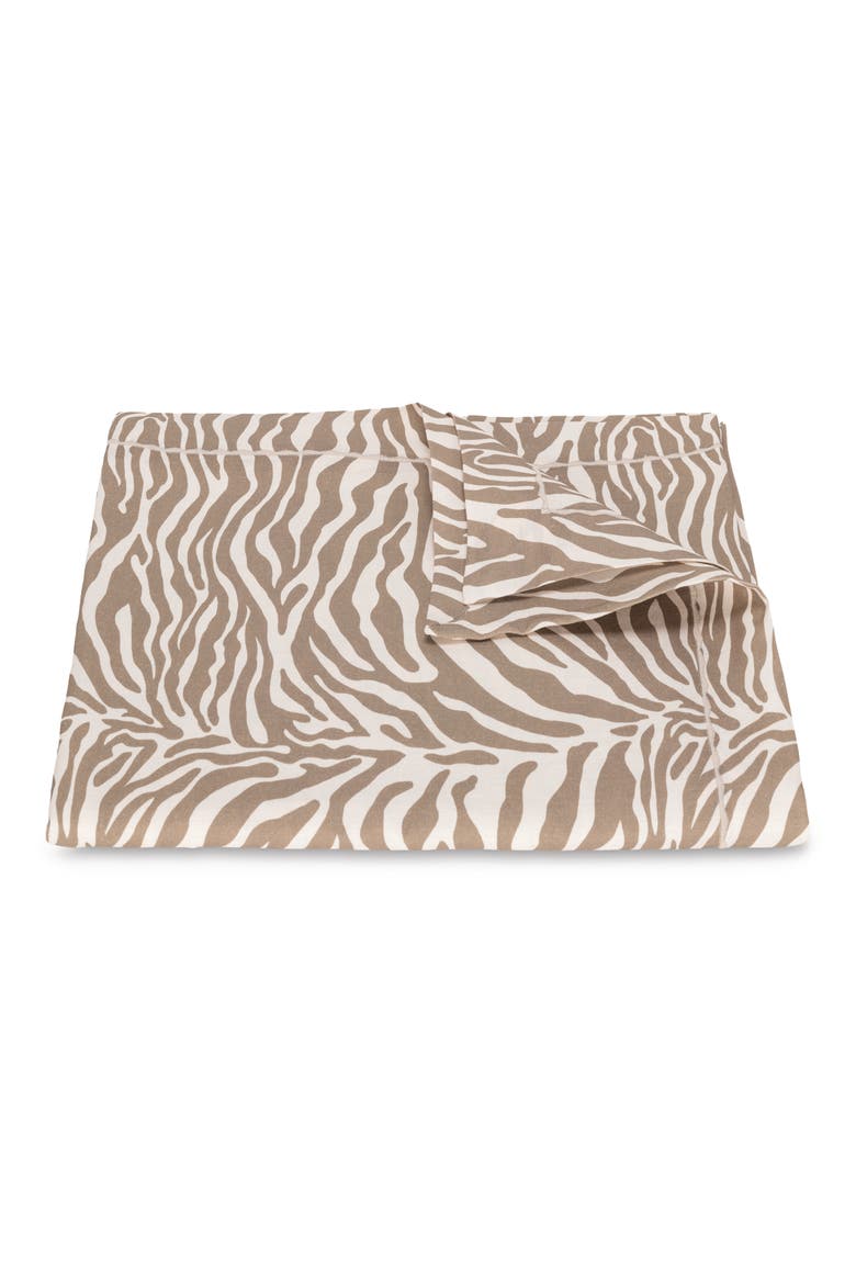 Regine Zebra Stripe Linen Tablecloth, Main, color, COCONUT