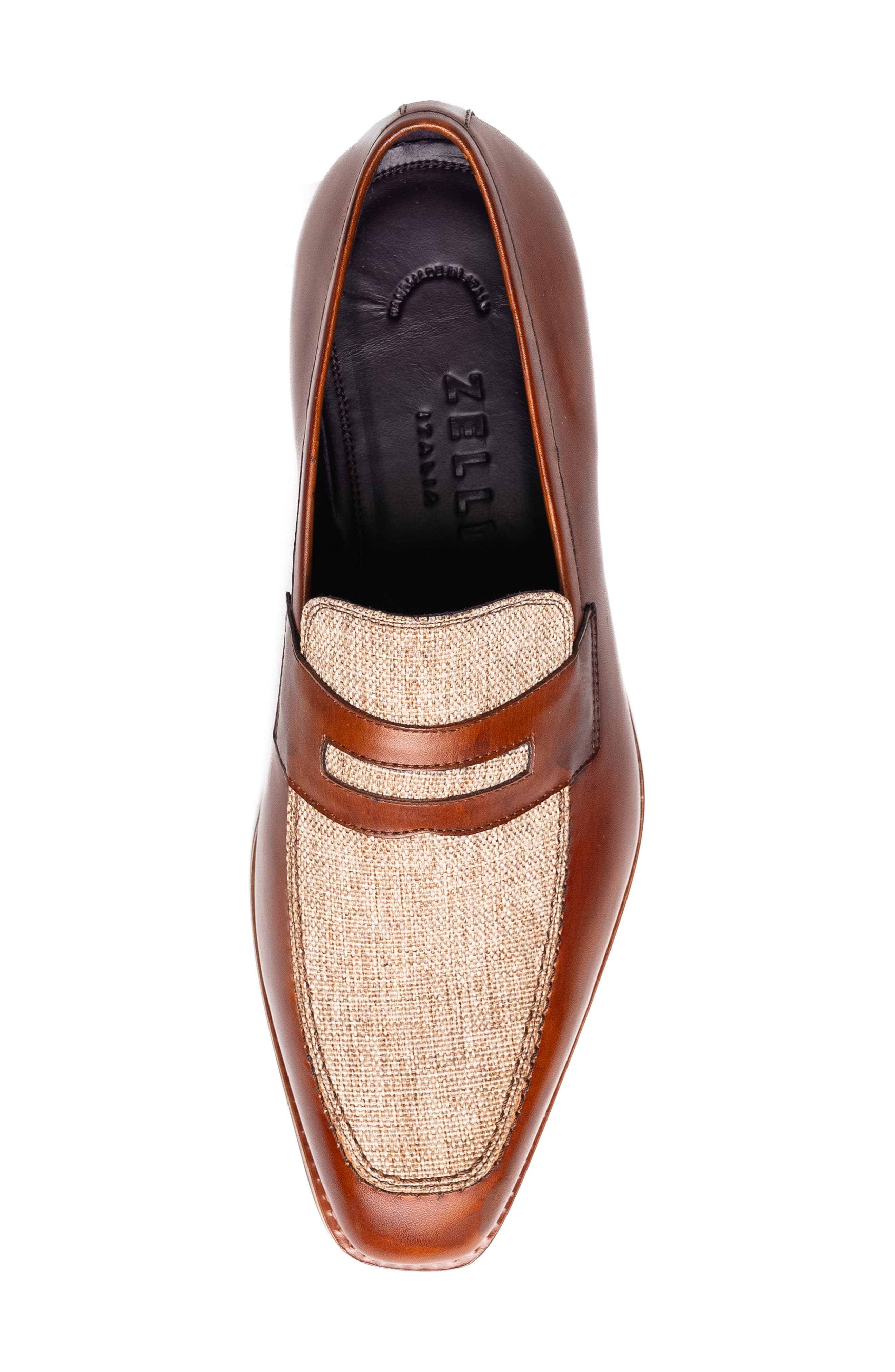 Zelli Italia Lago Penny Loafer, Alternate, color, Cognac