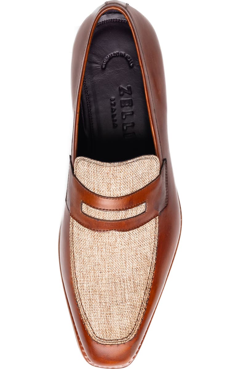 Zelli Italia Lago Penny Loafer, Alternate, color, Cognac
