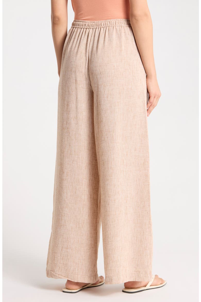 Crinkled Drawstring Waist Pants, Alternate, color, MOCHA