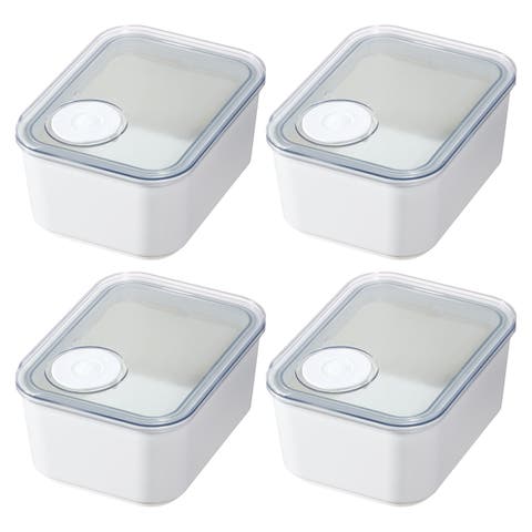 Small Canister with Removable Pour Cap - Set of 4 - White