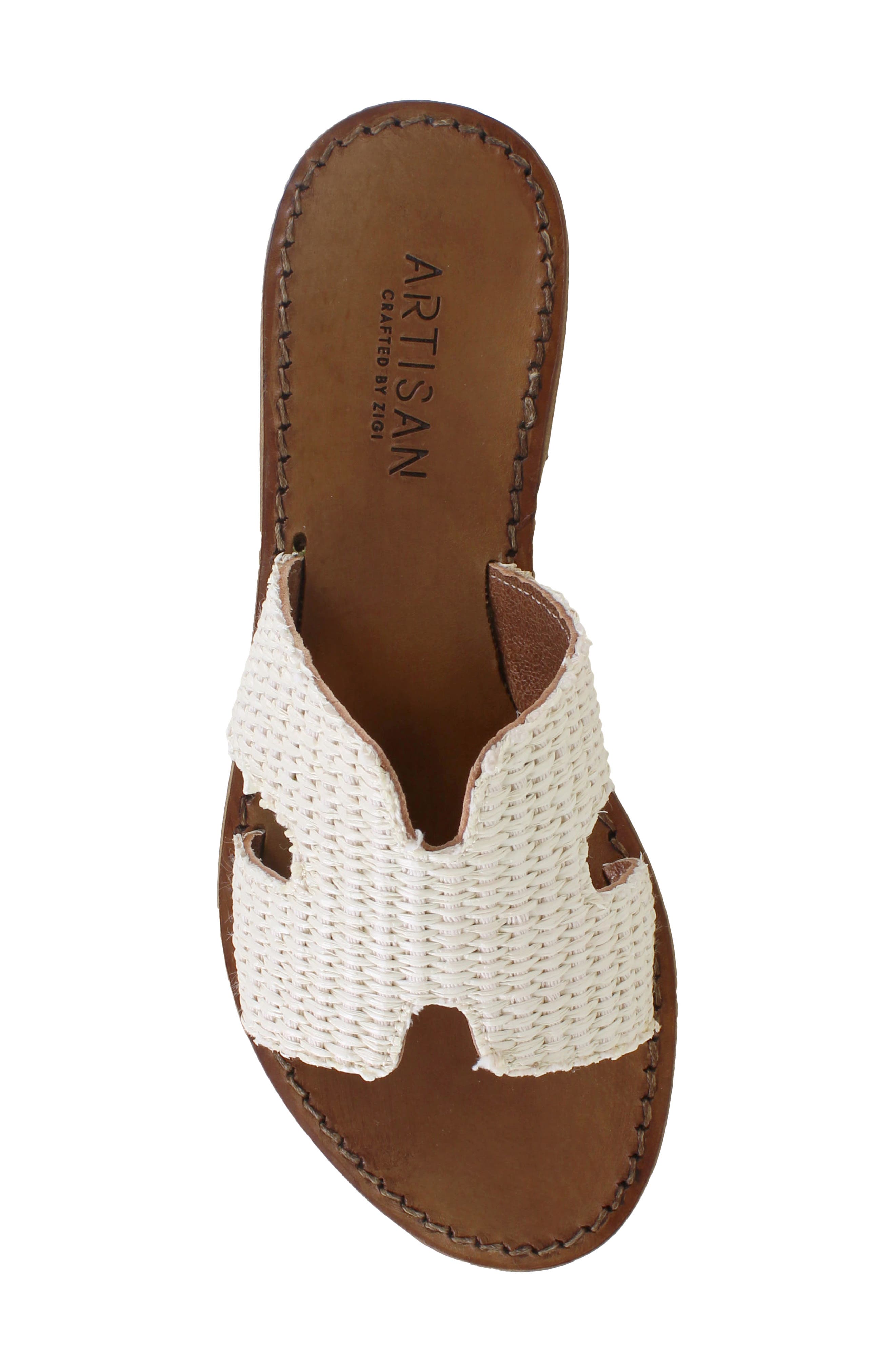 Fenka Water Resistant Leather Sandal, Alternate, color, WHITE