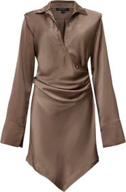 AllSaints Tira Long Sleeve Mini Shirtdress