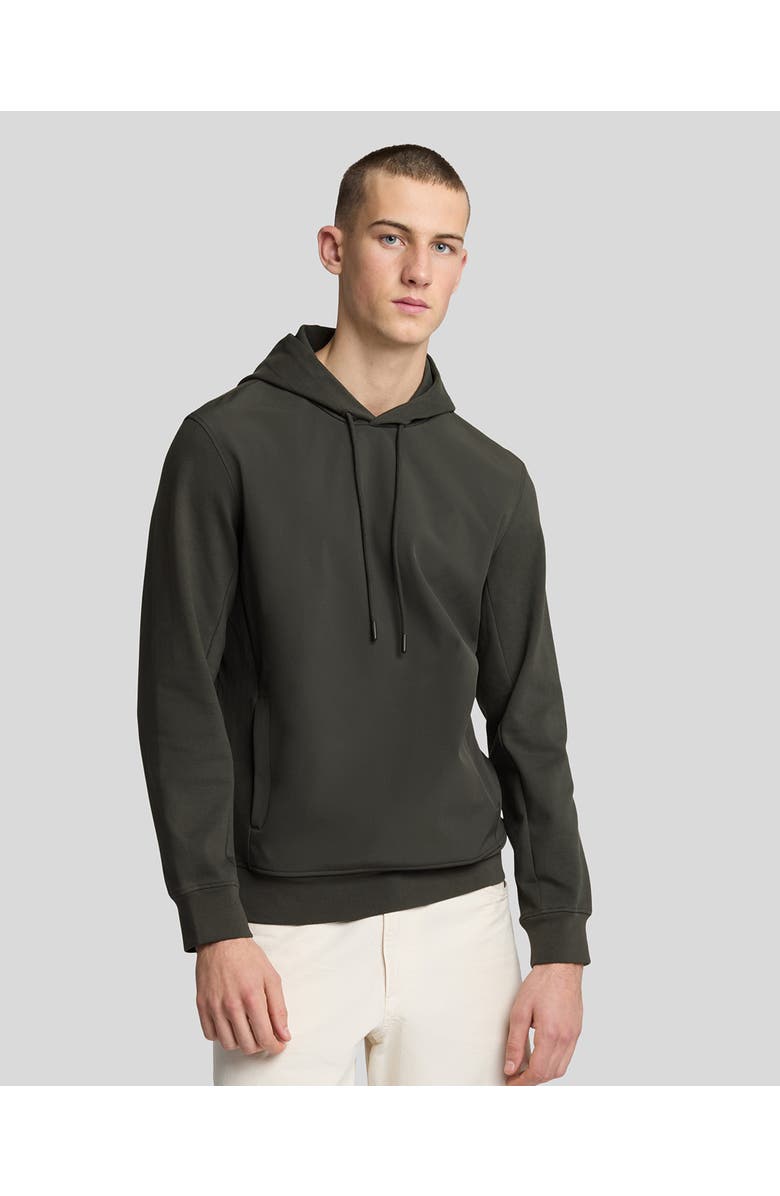 Lyle & Scott Softshell Hybrid Pullover Hoodie, Main, color, Gunmetal