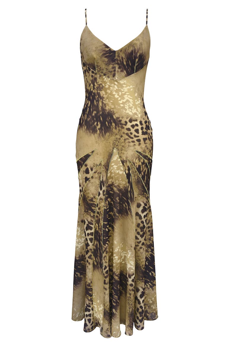 Sacha Print Georgette Gown, Alternate, color, LEOPARD