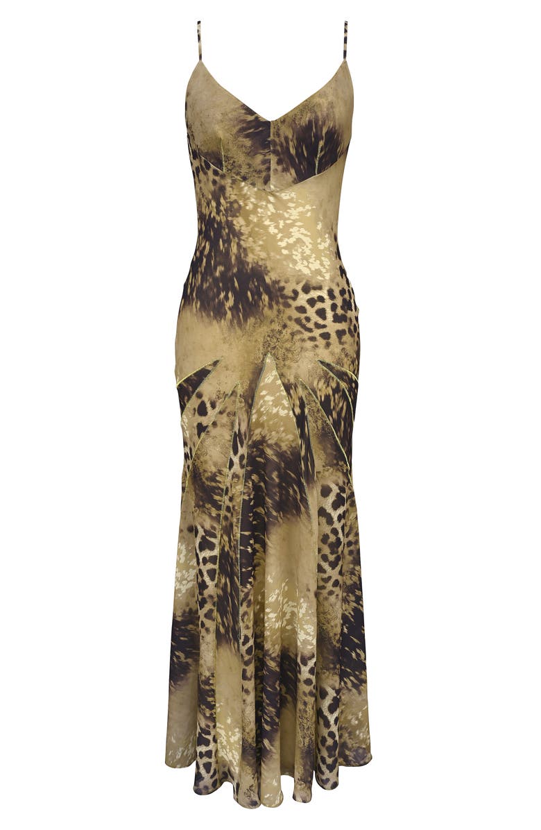 HOUSE OF CB Sacha Print Georgette Gown, Alternate, color, Leopard