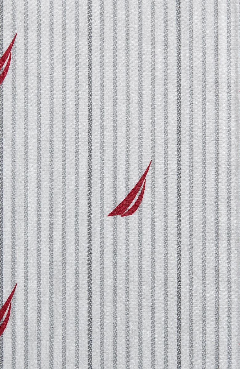 Nautica Audley Stripe Sheet Set, Alternate, color, Red/ Grey