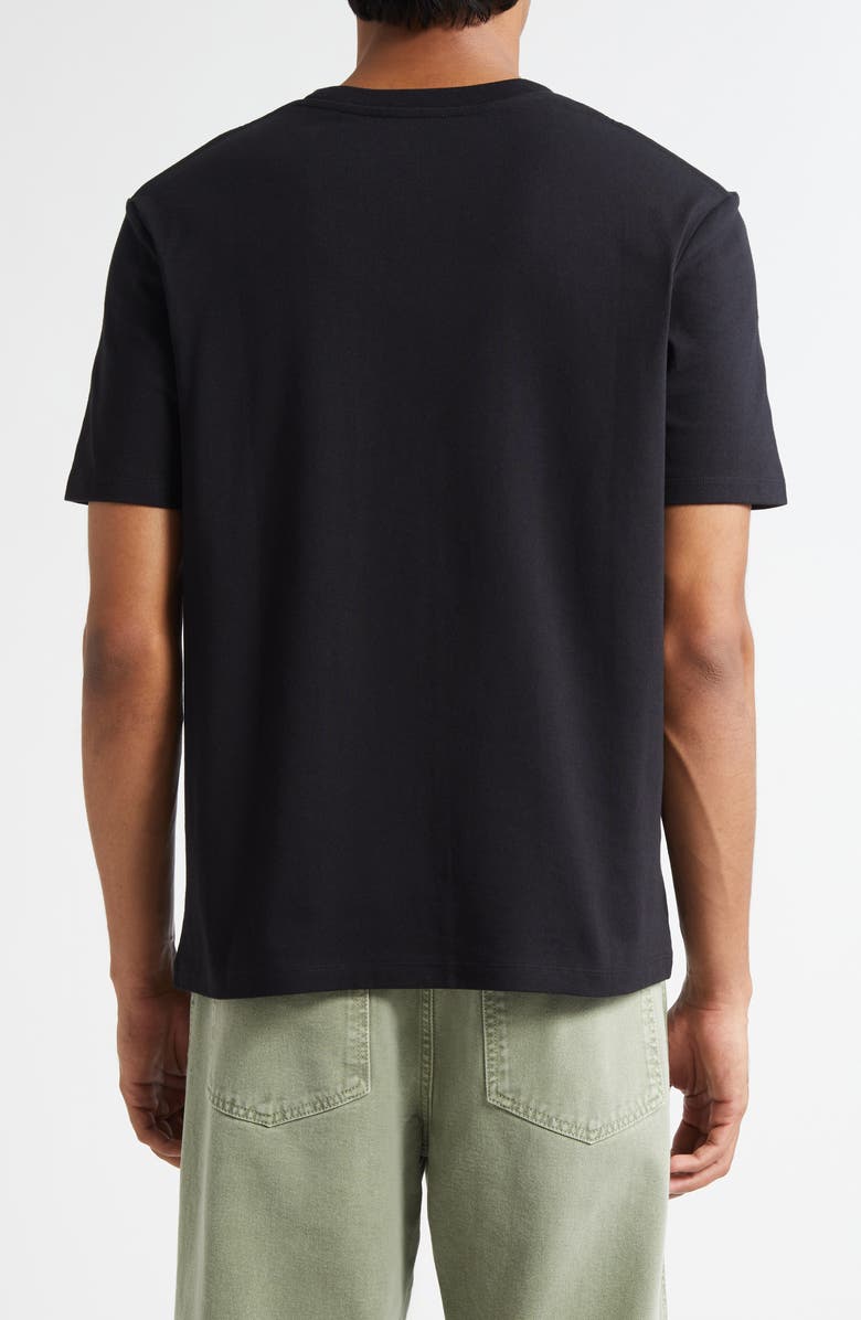 Balmain Letter Flocked Logo T-Shirt, Alternate, color, Eoj Black/ Emerald