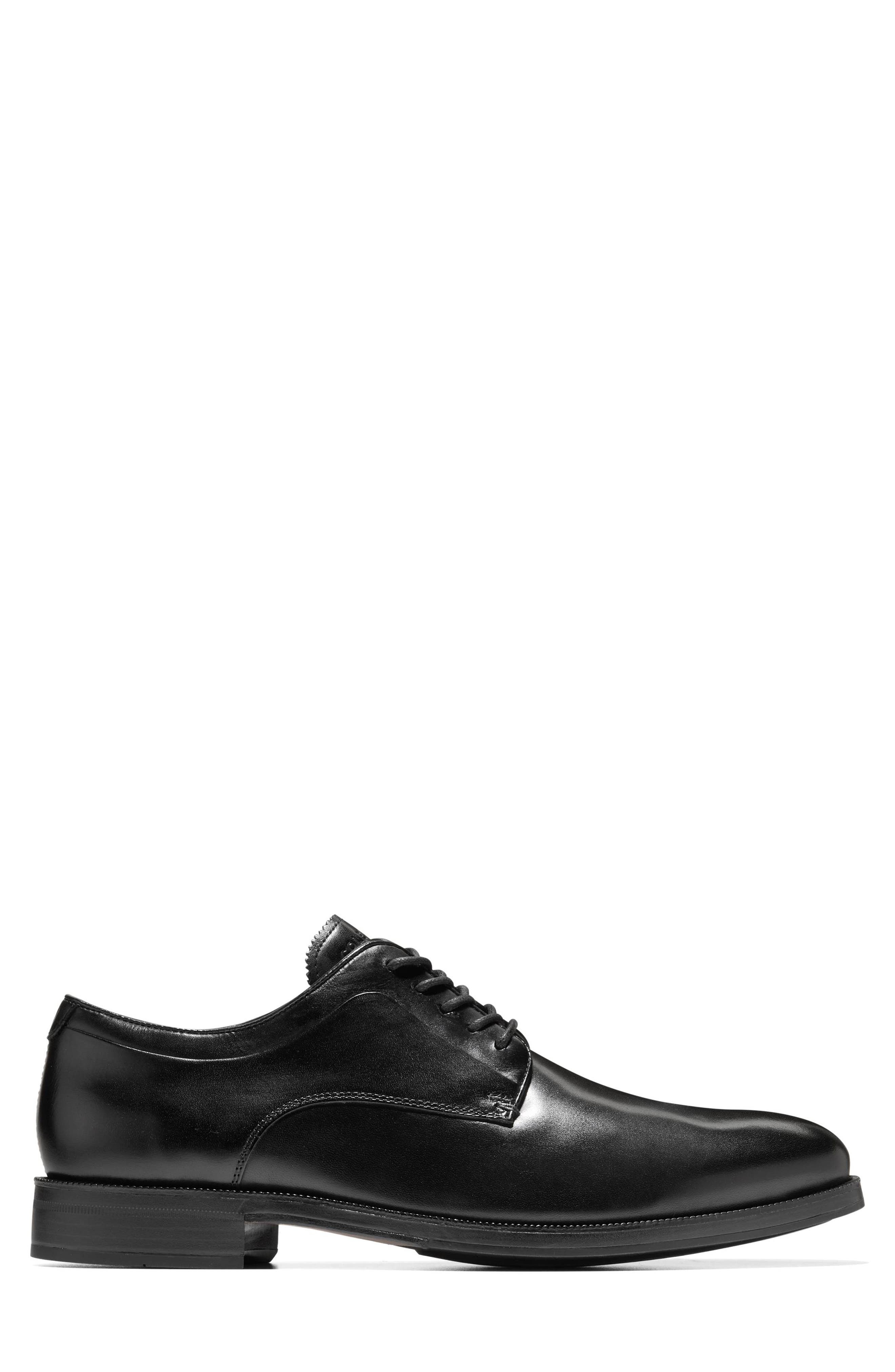 Cole Haan Dean Plain Toe Leather Derby, Alternate, color, Black Natural