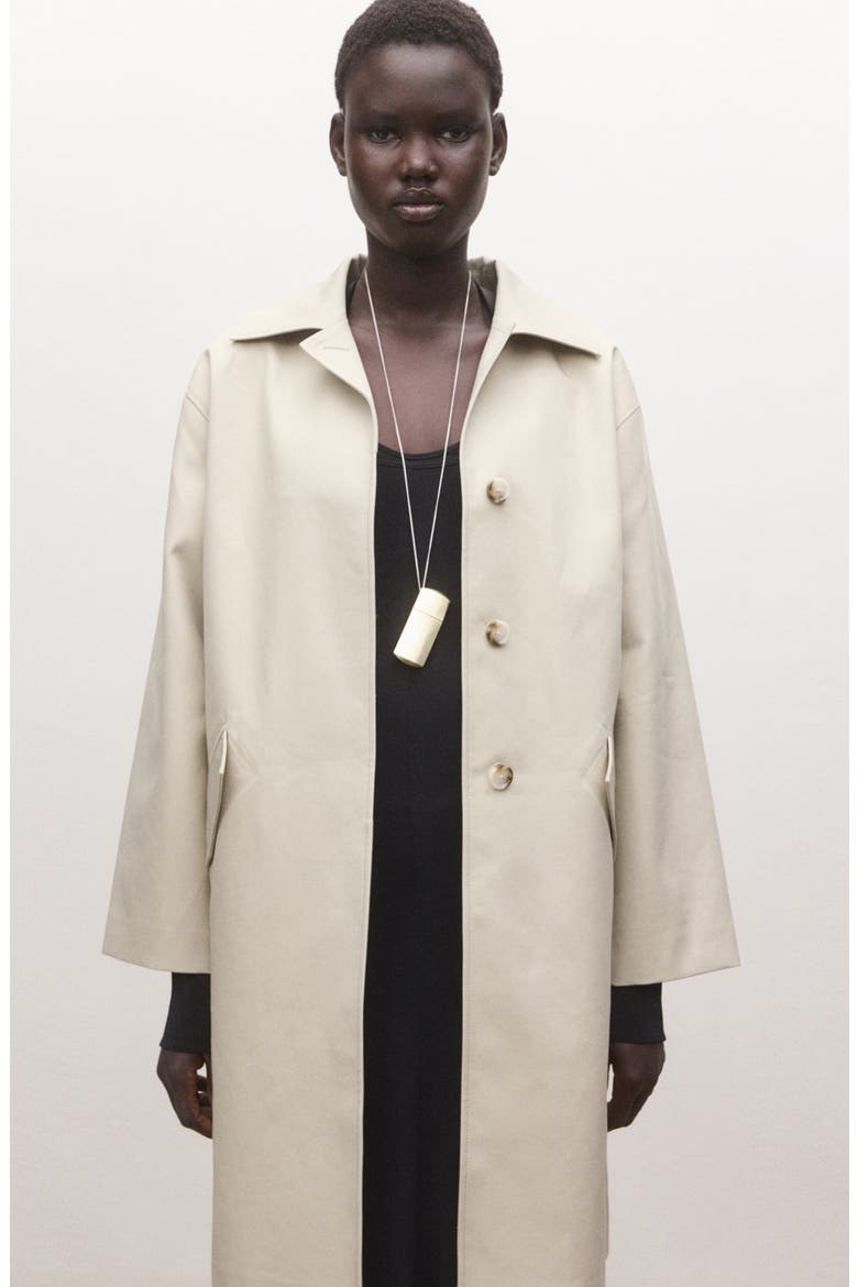 Cotton Twill Trench Coat, Alternate, color, LIGHT/ PASTEL GREY