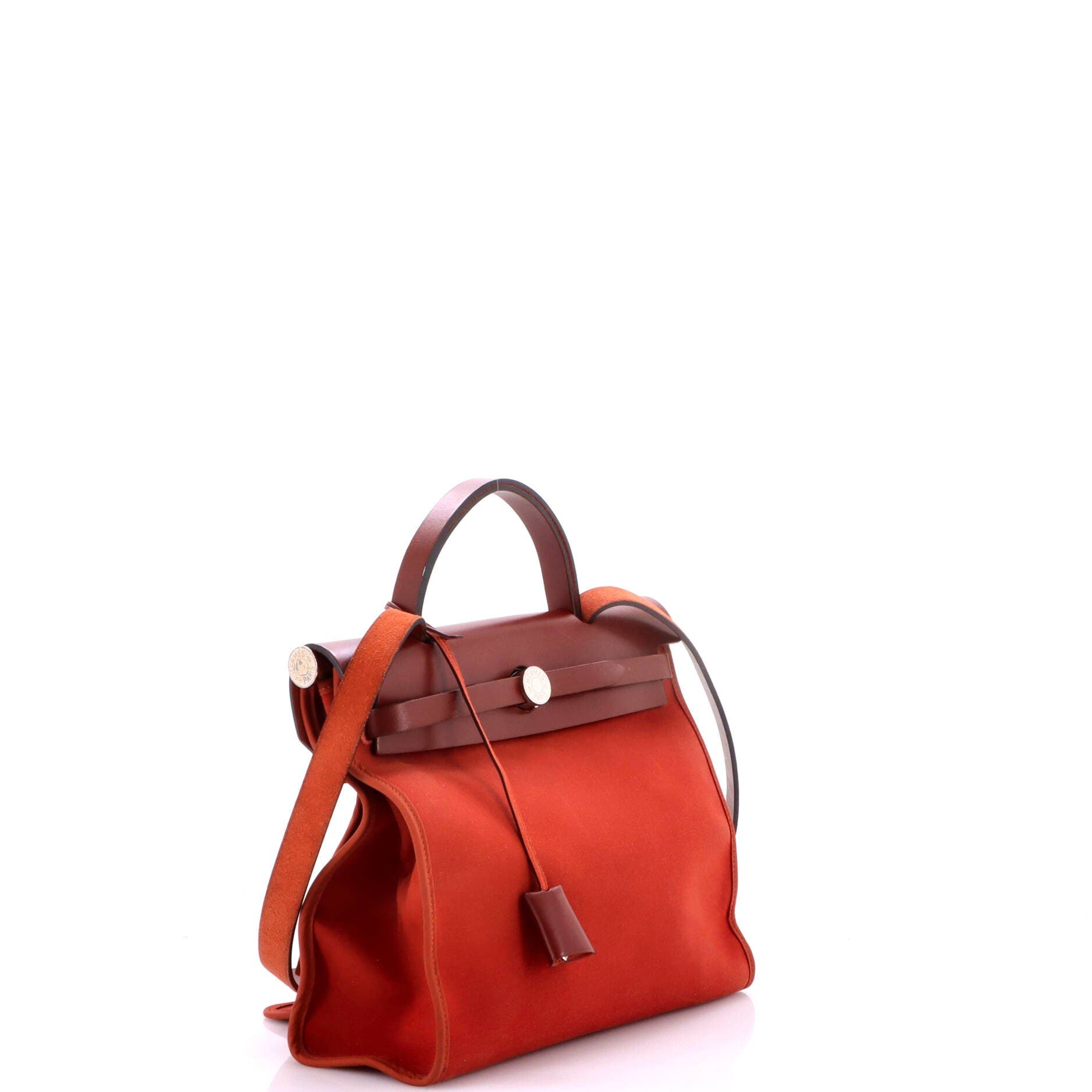 Herbag Zip Leather and Toile 31, Alternate, color, Red
