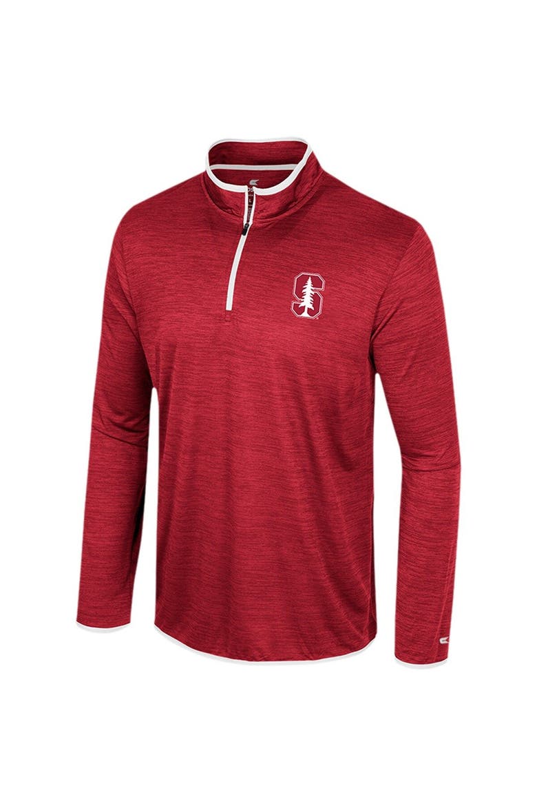 Men's Colosseum Cardinal Stanford Cardinal Wright Quarter-Zip Windshirt, Alternate, color, Cardinal