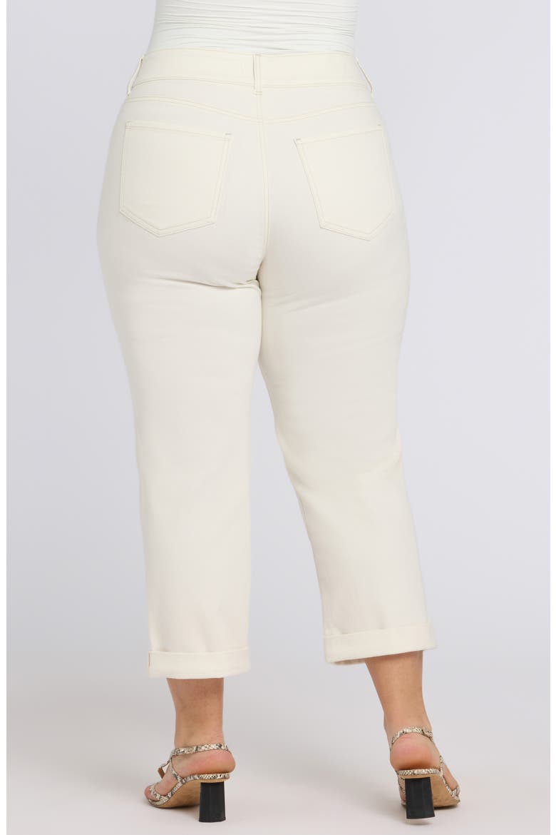 Bailey High Waist Crop Relaxed Straight Leg Jeans, Alternate, color, VINTAGE WHITE