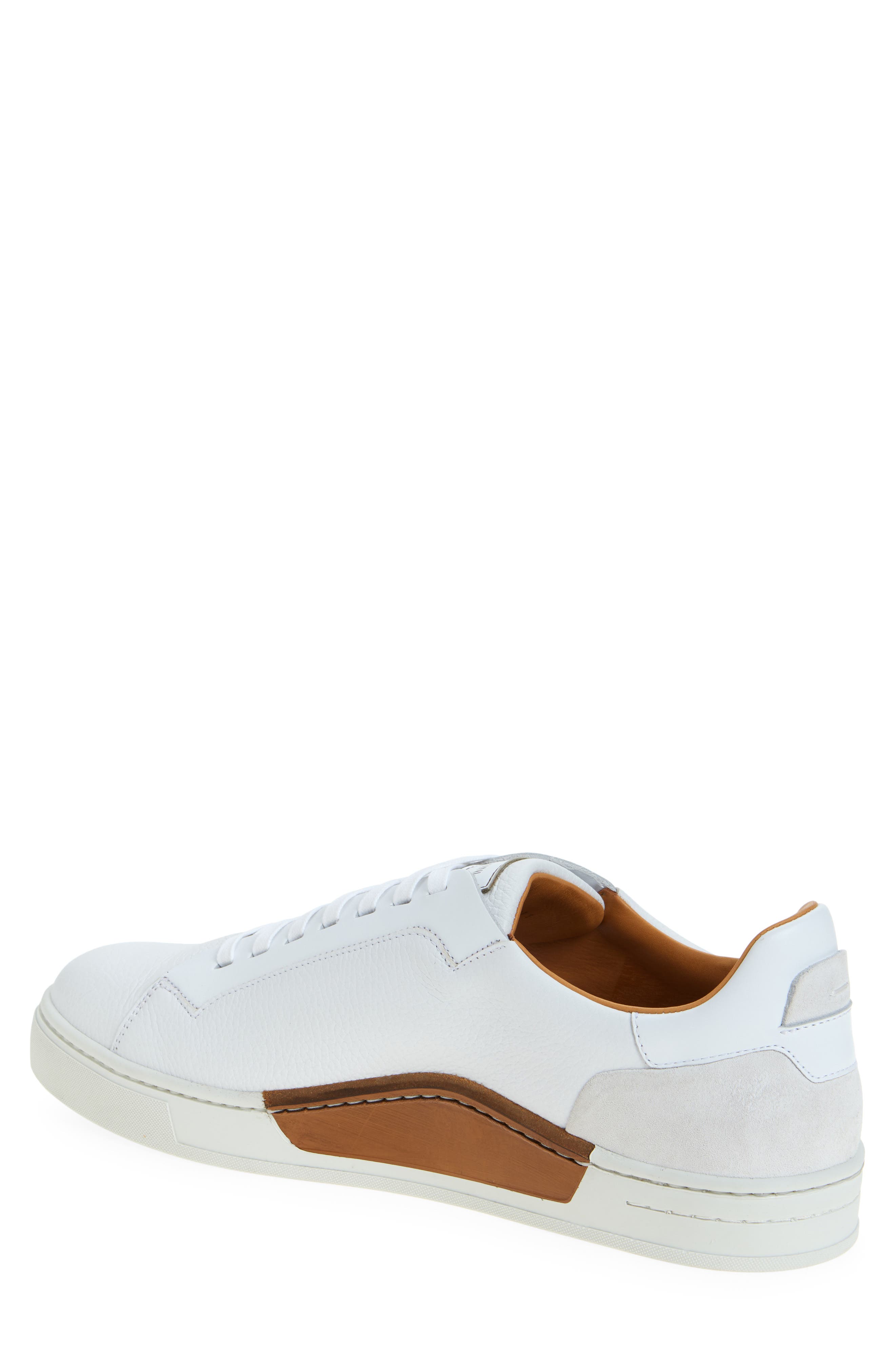Magnanni Amadeo White Low Top Sneaker, Alternate, color, White