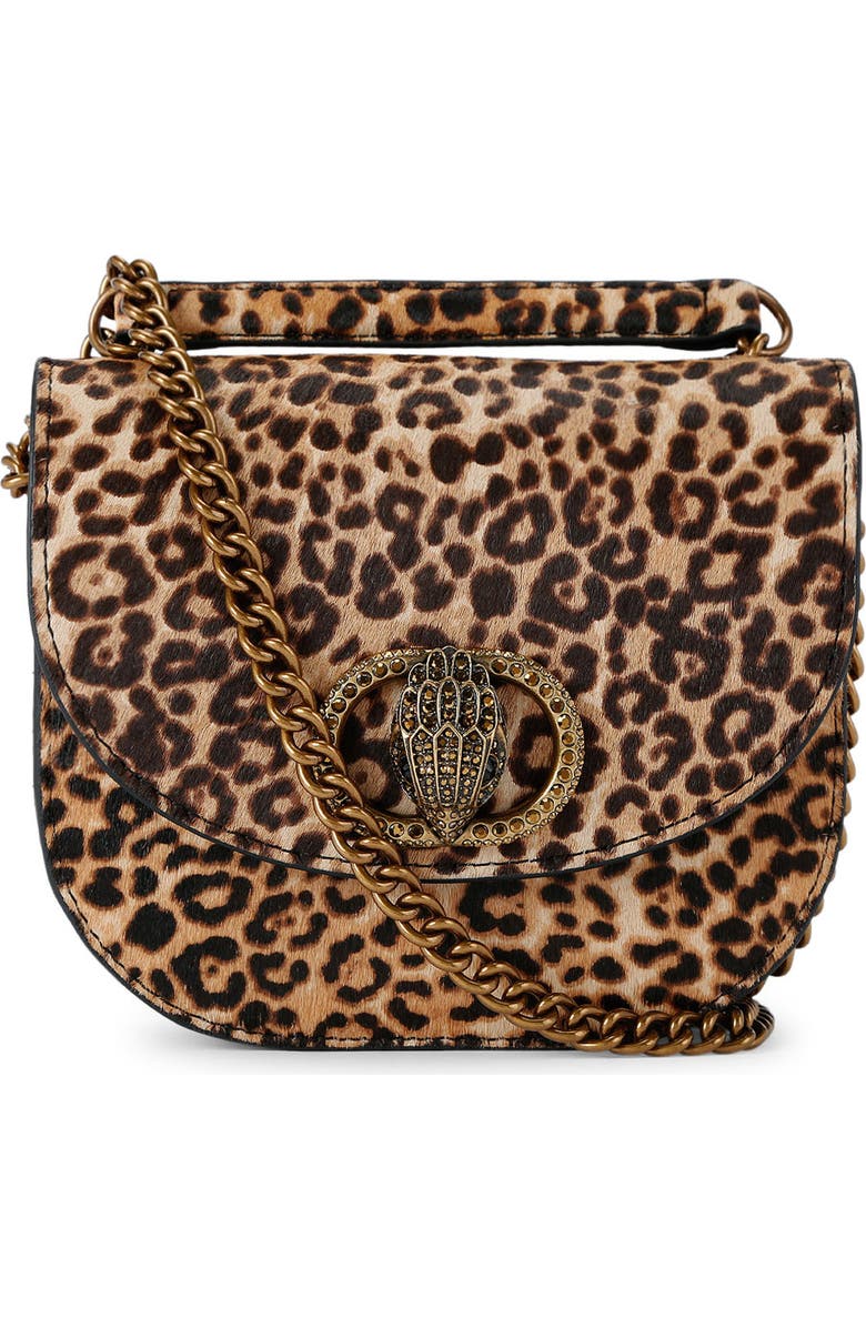 Kurt Geiger London Chelsea Genuine Calf Hair Saddle Bag, Main, color, Brown/Oth