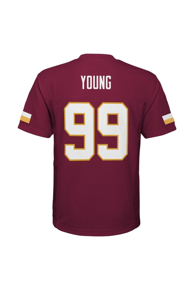 Outerstuff Youth Chase Young Burgundy Washington Commanders Replica Player Jersey, Alternate, color, 
